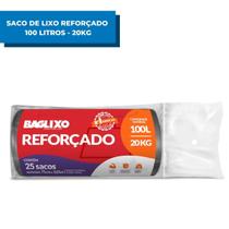 Sacos Para Lixo 100 Litros Super Reforçado com 25 Unidades Resistente Lixeira Para Restaurante Hotel - BAGLIXO