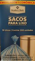 Sacos para Lixo 15 Litros com 200 unidades capacidade 3 kg
