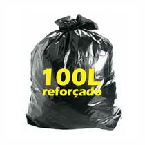Sacos para lixo preto 100L reforçado pacote com 5 unidades