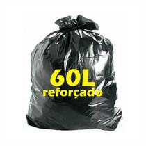 Sacos para lixo preto 60L reforçado pacote com 10 unidades Sacos para lixo preto 60L reforçado pacote com 10 unidades
