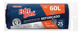 Sacos Para Lixo Resistente Reforçado Esfrebom 60 Litros Azul