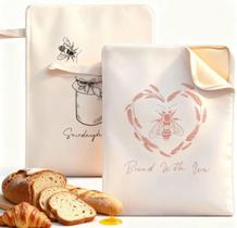 Sacos para Pão WiNDANCE XL 43 x 33 cm Reutilizáveis com Cera de Abelha, 2 Unidades Sacos para Pão WiNDANCE XL 43 x 33 cm Reutilizáveis com Cera de Abelha, 2 Unidades