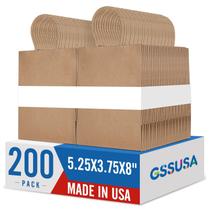 Sacos para Presente GSSUSA Pacote com 200 Unidades de Papel Kraft Marrom 13,5x9,5x20 cm Sacos para Presente GSSUSA Pacote com 200 Unidades de Papel Kraft Marrom 13,5x9,5x20 cm