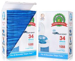 Sacos para Recarga de Baldes de Fraldas JOCCIK - Pacote com 34 Unidades (1088 Sacos) Sacos para Recarga de Baldes de Fraldas JOCCIK - Pacote com 34 Unidades (1088 Sacos)
