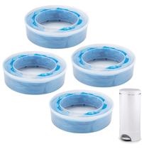 Sacos para recarga de baldes de fraldas, pacote com 4, compatíveis com Munchkin Step