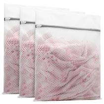 Sacos para Roupa Muchfun 40x50 cm Malha Colmeia 3 unidades