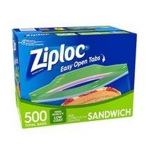 Sacos para sanduíches Ziploc Easy Open Tabs 125 unidades (pacote com 4) Sacos para sanduíches Ziploc Easy Open Tabs 125 unidades (pacote com 4)