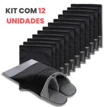 Sacos Para Sapatos e Roupas De Tnt Com Visor e Zíper 12un - 3J Variedades