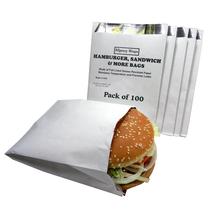 Sacos para servir lanches Regency Wraps resistentes a graxa x100