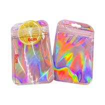 Sacos Plásticos Autoadesivos Reutilizáveis Rosa Iridescente Com Fecho Zip 50pcs Embalagem Para Sacos Plásticos Autoadesivos Reutilizáveis Rosa Iridescente Com Fecho Zip 50pcs Embalagem Para