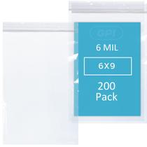 Sacos plásticos com zíper refecháveis GPI 6x9cm 6 mil 200 unidades Sacos plásticos com zíper refecháveis GPI 6x9cm 6 mil 200 unidades