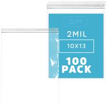 Sacos plásticos com zíper refecháveis, pacote GPI de 100, 10x13cm, 2mL Sacos plásticos com zíper refecháveis, pacote GPI de 100, 10x13cm, 2mL
