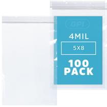 Sacos plásticos com zíper refecháveis, pacote GPI de 100 12,7 x 20,32 cm Sacos plásticos com zíper refecháveis, pacote GPI de 100 12,7 x 20,32 cm