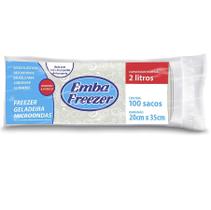 Sacos Plásticos Conservar Alimentos 2 Litros 20X35cm 100Uni