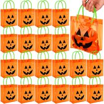 Sacos plásticos de abóbora de Halloween Sweetude, 12 pacotes com alças