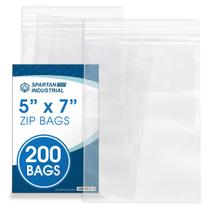 Sacos plásticos de poliéster Spartan Industrial 5x7 polegadas, 200 unidades, 2 mil Sacos plásticos de poliéster Spartan Industrial 5x7 polegadas, 200 unidades, 2 mil