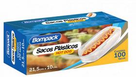 Sacos Plásticos Hot Dog 21,5x10cm com 100 Unidades