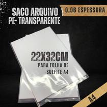 sacos plasticos para documentos, 100 unid folha sulfite 22x32cm