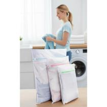 Sacos Protetores P, M, G Lavar Roupa Delicada c/ Zíper 3un