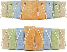 Sacos purificadores de ar de carvão vegetal de bambu CLEVAST, pacote com 16