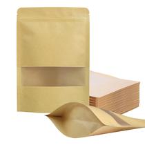 Sacos que podem ser fechados novamente FireKylin, 100 peças de papel kraft, 15 x 22 cm