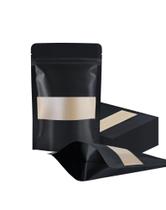 Sacos que podem ser fechados novamente FireKylin, 100 unidades de papel Kraft Stand Up Black
