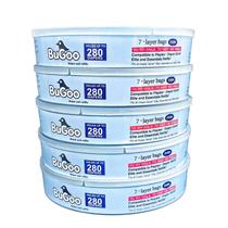 Sacos Refil para Lixeira de Fraldas Bugoo com Bloqueio de Odor em 7 Camadas - Kit com 5 Sacos Refil para Lixeira de Fraldas Bugoo com Bloqueio de Odor em 7 Camadas - Kit com 5