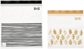 Sacos resseláveis IKEA ISTAD 50 Cinza 25x1,2L + 25x2,5L