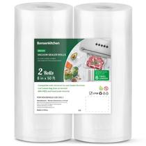 Sacos seladores a vácuo Bonsenkitchen VB3209, 2 rolos, 8 x 15 m, pacote com 2