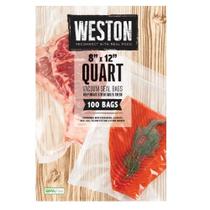 Sacos seladores a vácuo Weston para alimentos 8x12cm 100 Count Clear Sacos seladores a vácuo Weston para alimentos 8x12cm 100 Count Clear