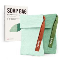 Sacos Soap Saver Saves ZOMCHI Esfoliantes para Lavagem Corporal (Menta)
