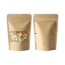 Sacos Stand-Up Kraft Foscos 100 Unidades Para Armazenamento De Snacks, Frutas Secas E Chá Com Fecho Sacos Stand-Up Kraft Foscos 100 Unidades Para Armazenamento De Snacks, Frutas Secas E Chá Com Fecho
