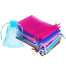 Sacos transparentes de presente de organza Boshen 5x7cm 200 unidades de cor mista Sacos transparentes de presente de organza Boshen 5x7cm 200 unidades de cor mista