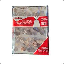 Sacos Transparentes Poli 10X15 C/100 decorado Bombons Cromus