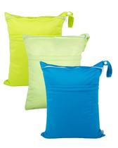 Sacos úmidos e secos babygoal, pacote com 3 fraldas de pano, impermeáveis