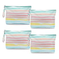 Sacos úmidos e secos Fokongna, 4 peças, bolsa de higiene de viagem impermeável, 30x22x5cm