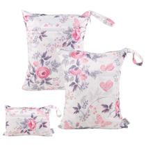 Sacos úmidos e secos para fraldas de pano para bebês ALVABABY à prova d'água, 3 unidades