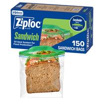 Sacos Ziploc para Sanduíche 150 Unidades, Abertura e Fechamento Fácil Sacos Ziploc para Sanduíche 150 Unidades, Abertura e Fechamento Fácil