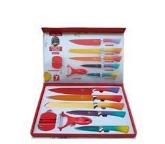 Safe buy kit de facas frisado 7 peças colorido sl-kn07003c