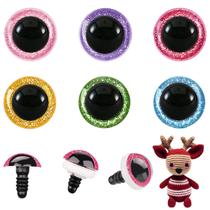 Safety Eyes MUCUNNIA 72 unidades de glitter de 24 mm para bonecas de crochê Safety Eyes MUCUNNIA 72 unidades de glitter de 24 mm para bonecas de crochê
