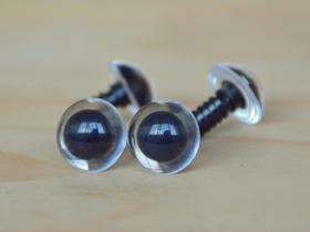 Safety Eyes Pupil, plástico transparente de 40 mm para bichos de pelúcia, 5 pares