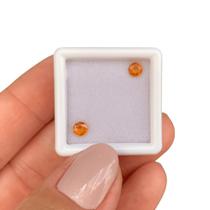 Safira Laranja Brilhante ø3,9mm Par 0,63ct