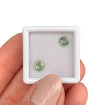 Safira Verde Brilhante ø5mm Par 1,30ct