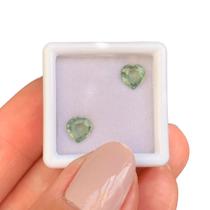 Safira Verde Coração Par 1,71ct