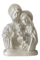 Sagrada Família 15 Cm Altura Manto Cor Branco Pérola Feito Gesso Estátua Presente Católico Sagrada Família 15 Cm Altura Manto Cor Branco Pérola Feito Gesso Estátua Presente Católico