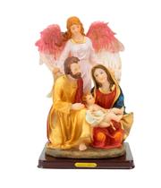 Sagrada Família Anjo Da Guarda 28cm - Enfeite Resina