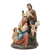 Sagrada Família com Anjos 17cm Espressione Christmas