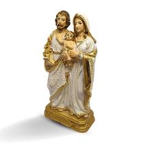 Sagrada Família Em Pé Em Gesso Acabamento Fino 20cm