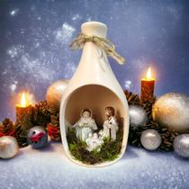 Sagrada Familia Enfeite Decorativo De Natal Garrafa