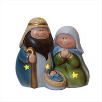 Sagrada Familia Led Enfeite Vila Natalina Presépio 15Cm Sagrada Familia Led Enfeite Vila Natalina Presépio 15Cm